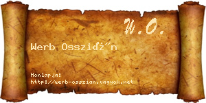 Werb Osszián névjegykártya